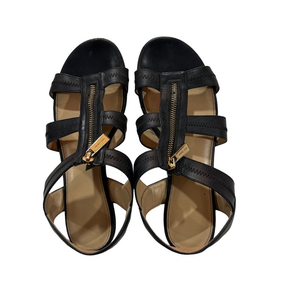 Michael Kors Berkley Flat Women Black Strappy Open Toe Slingback Sandals Sz 9M - Picture 13 of 13